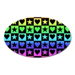 Rainbow Stars and Hearts Magnet (Oval)