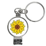 sunflower_1 Nail Clippers Key Chain