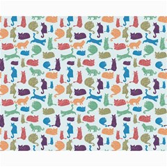 Blue Colorful Cats Silhouettes Pattern Collage 8  x 10  from ArtsNow.com 10 x8  Print - 5