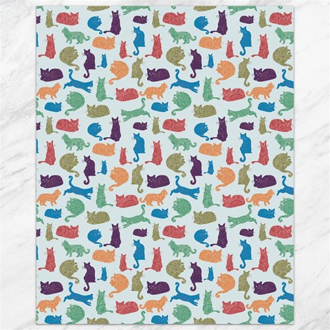 Blue Colorful Cats Silhouettes Pattern Canvas 16  x 20   from ArtsNow.com 15.75 x19.29  Canvas - 1