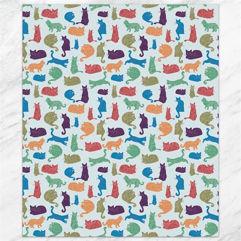 Blue Colorful Cats Silhouettes Pattern Canvas 20  x 24   from ArtsNow.com 19.57 x23.15  Canvas - 1