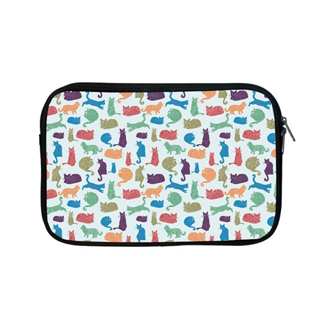 Blue Colorful Cats Silhouettes Pattern Apple iPad Mini Zipper Cases from ArtsNow.com Front