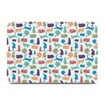 Blue Colorful Cats Silhouettes Pattern Plate Mats