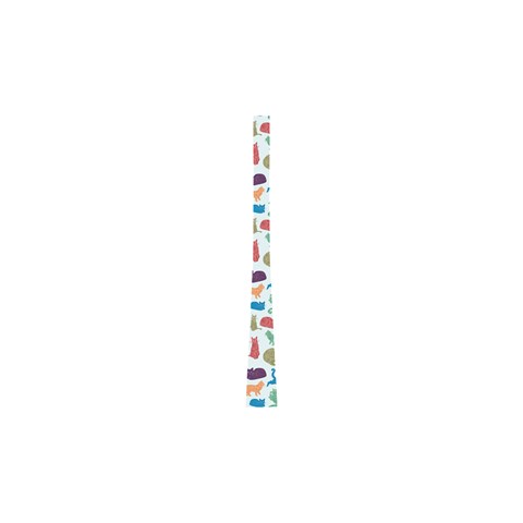 Blue Colorful Cats Silhouettes Pattern Neckties (One Side)  from ArtsNow.com Front