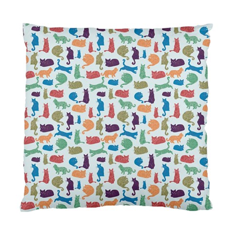 Blue Colorful Cats Silhouettes Pattern Standard Cushion Cases (Two Sides)  from ArtsNow.com Front