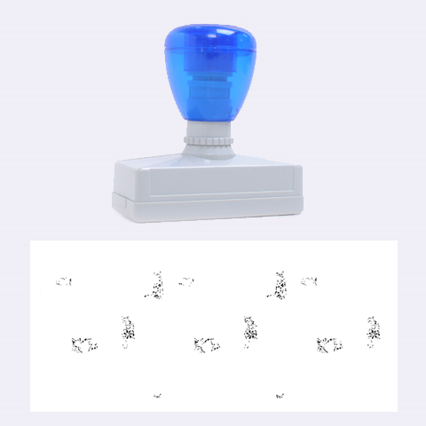Blue Colorful Cats Silhouettes Pattern Rubber Stamps (Large) from ArtsNow.com 2.26 x1.05  Stamp