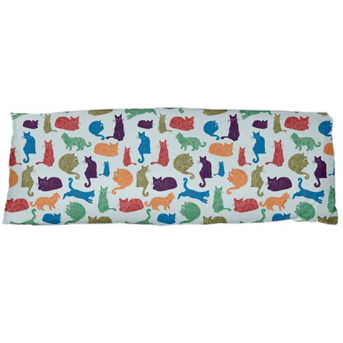 Blue Colorful Cats Silhouettes Pattern Body Pillow Cases (Dakimakura)  from ArtsNow.com Body Pillow Case