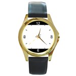  Round Gold Metal Watch