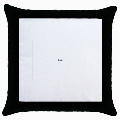Throw Pillow Case (Black) from ArtsNow.com Front
