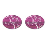 purplebg Cufflinks (Oval)