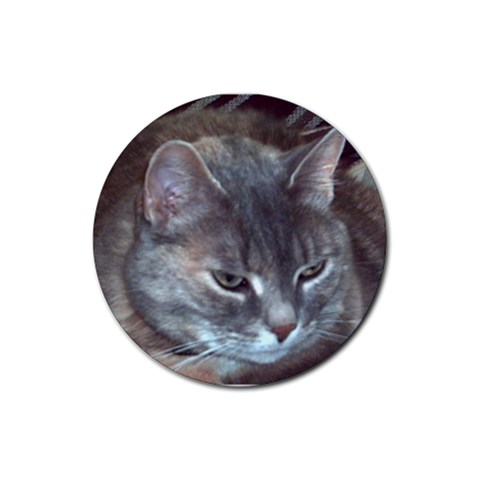 Cat Looking Away Rubber Coaster (Round) from ArtsNow.com Front