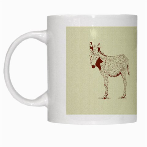 Donkey foal White Mug from ArtsNow.com Left