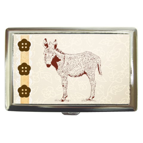 Donkey foal Cigarette Money Case from ArtsNow.com Front