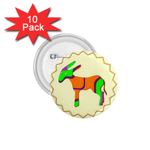 Funky Donkey 1.75  Button (10 pack)  from ArtsNow.com Front