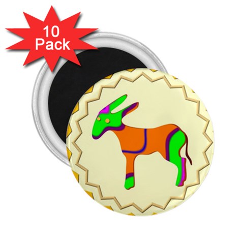 Funky Donkey 2.25  Magnet (10 pack) from ArtsNow.com Front