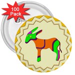 Funky Donkey 3  Button (100 pack)