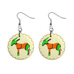 Funky Donkey 1  Button Earrings