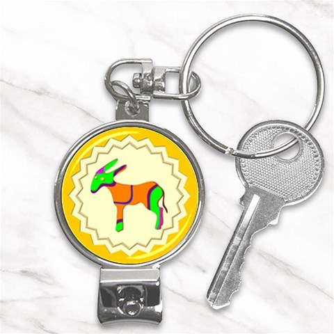 Funky Donkey Nail Clippers Key Chain from ArtsNow.com Front