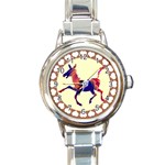 Funny Donkey Round Italian Charm Watch