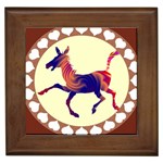 Funny Donkey Framed Tile