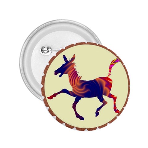 Funny Donkey 2.25  Button from ArtsNow.com Front