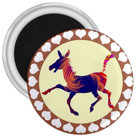 Funny Donkey 3  Magnet from ArtsNow.com Front
