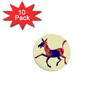 Funny Donkey 1  Mini Button (10 pack) 