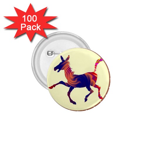 Funny Donkey 1.75  Button (100 pack)  from ArtsNow.com Front