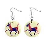 Funny Donkey 1  Button Earrings