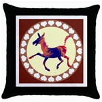 Funny Donkey Throw Pillow Case (Black)