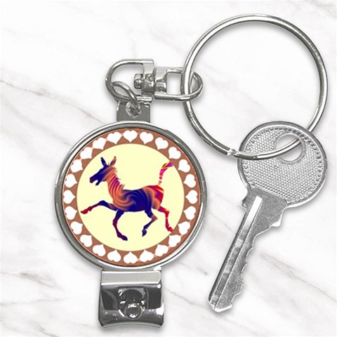 Funny Donkey Nail Clippers Key Chain from ArtsNow.com Front