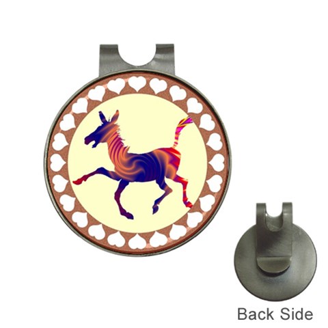 Funny Donkey Golf Ball Marker Hat Clip from ArtsNow.com Front