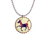 Funny Donkey 1  Button Necklace