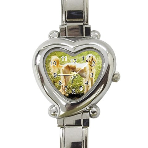 dog37 Heart Italian Charm Watch from ArtsNow.com Front