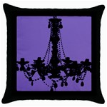 chandelier violet black Throw Pillow Case (Black)