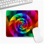 Psychedelic Rainbow Spiral  Large Mousepad