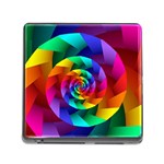 Psychedelic Rainbow Spiral  Memory Card Reader (Square)