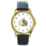 CrownIcons_001 Round Gold Metal Watch