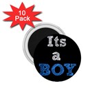 Its A Boy Black 1.75  Magnet (10 pack) 