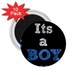 Its A Boy Black 2.25  Magnet (10 pack)