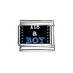 Its A Boy Black Italian Charm (9mm)