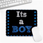 Its A Boy Black Large Mousepad