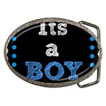Its A Boy Black Belt Buckle