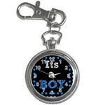 Its A Boy Black Key Chain Watch