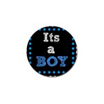 Its A Boy Black Golf Ball Marker