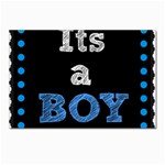 Its A Boy Black Postcard 4  x 6 