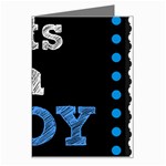 Its A Boy Black Greeting Card