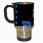 Its A Boy Black Travel Mug (White)