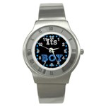 Its A Boy Black Stainless Steel Watch
