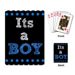 Its A Boy Black Playing Cards Single Design